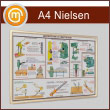 Багетная настенная рамка «Nielsen» А4 формата, альбомная, матовое золото